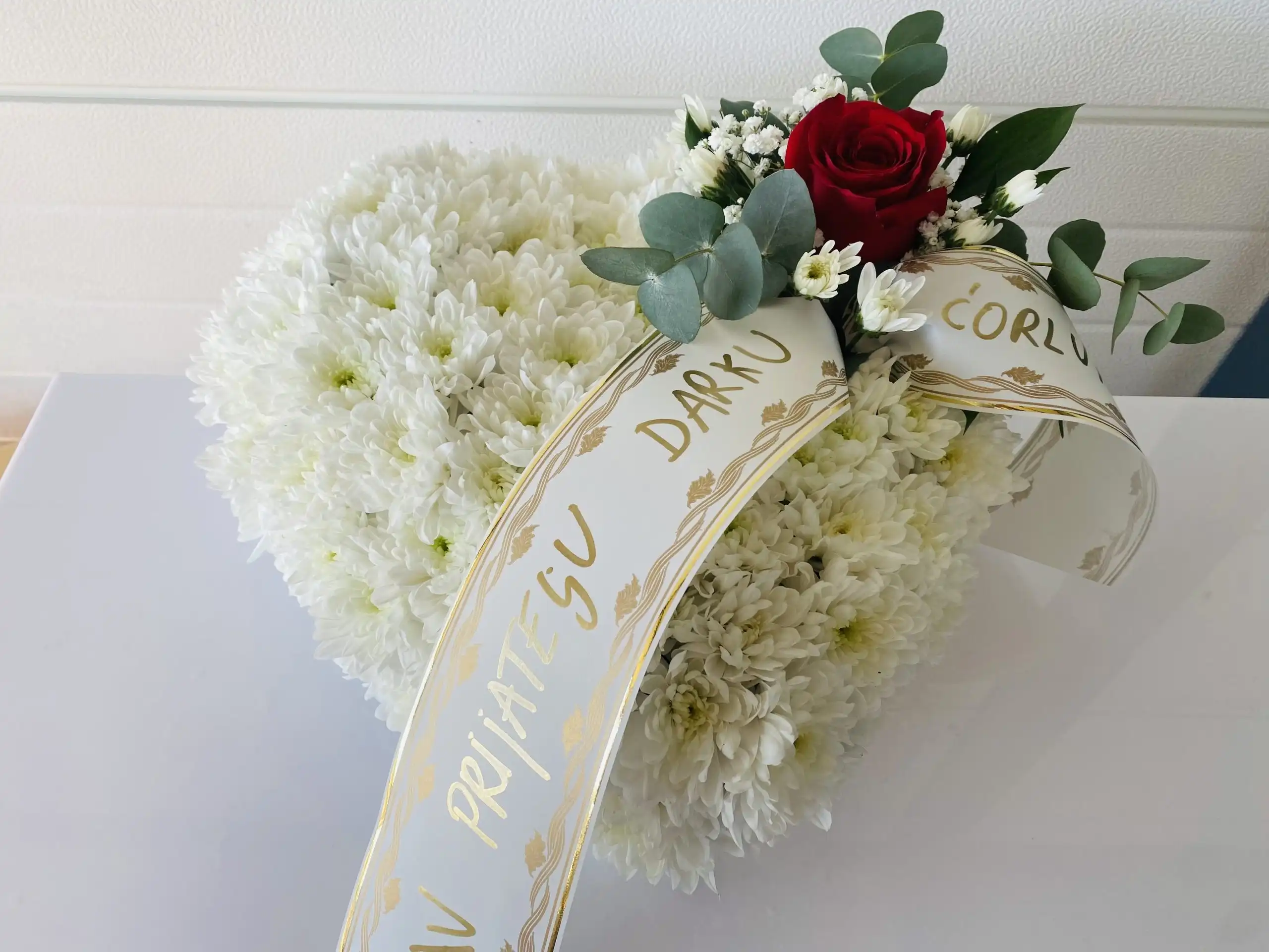 Floral arrangement carefully composed for an occasion.