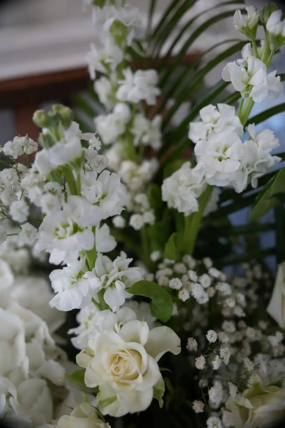 Floral detail from a wedding.