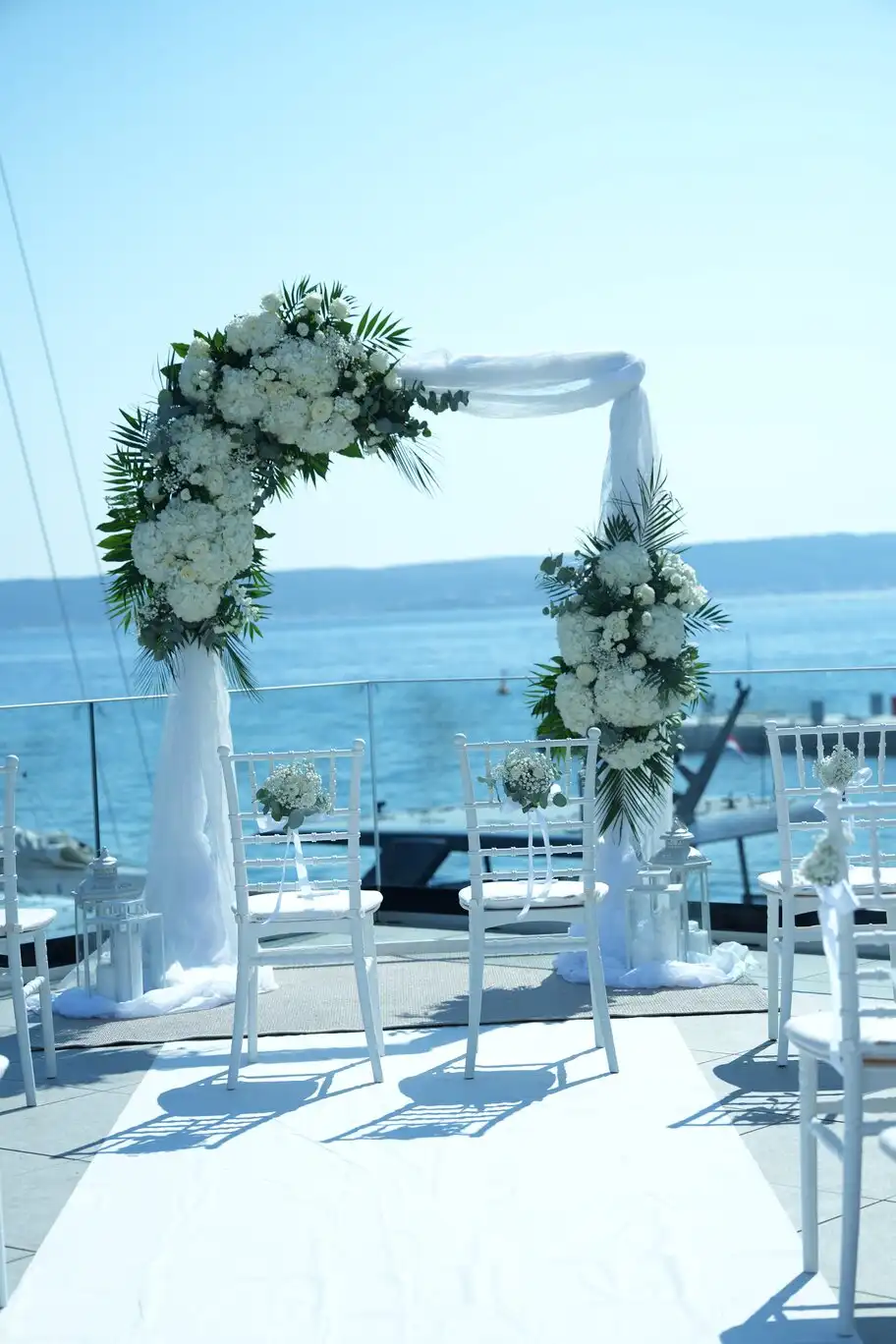 Floral detail from a wedding.