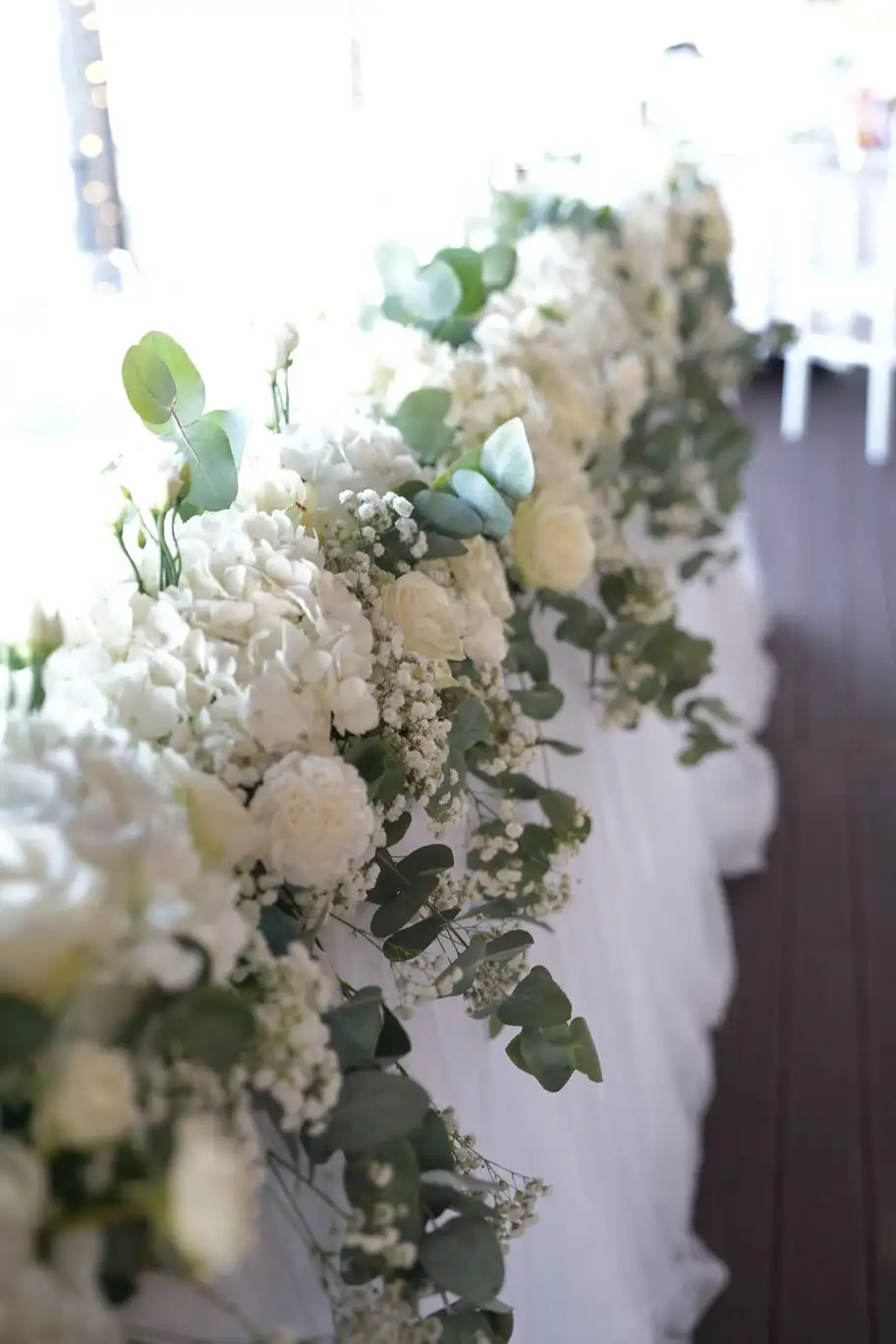 Floral detail from a wedding.